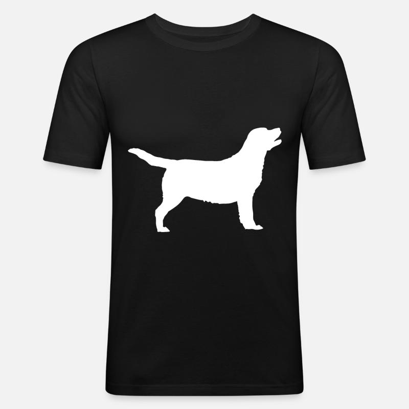 Labrador - Männer Slim Fit T-Shirt - Schwarz