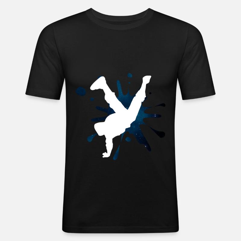 Breakdance splash - Men's Slim Fit T-Shirt - black
