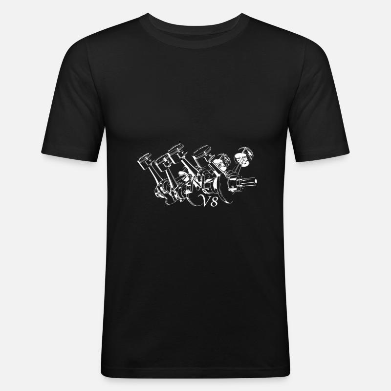 V8 engine - Men's Slim Fit T-Shirt - black