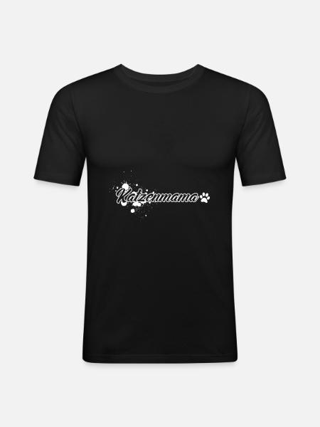 Chatmama - T-shirt près du corps Homme - noir