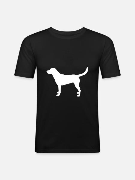 Labrador - Männer Slim Fit T-Shirt - Schwarz