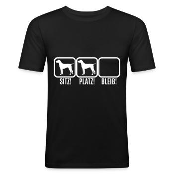 Place Stay - Men's Slim Fit T-Shirt - black - Front - Nik (191cm)