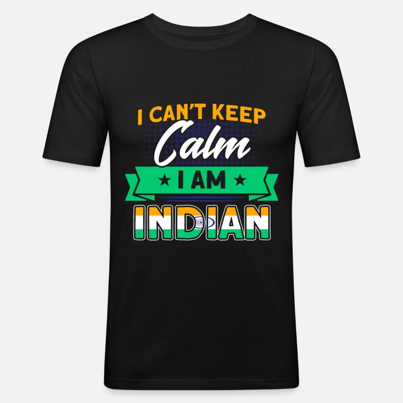 India Indian Roots Gift - Men's Slim Fit T-Shirt - black