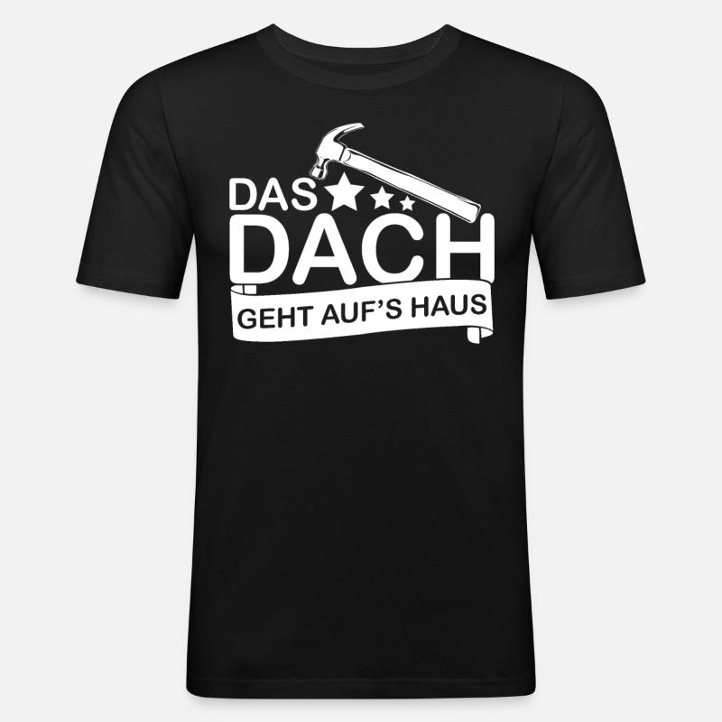 Dachdecker Dachdeckermeister - Männer Slim Fit T-Shirt - Schwarz