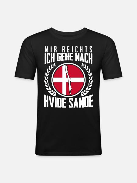 Hvide Sande - Männer Slim Fit T-Shirt - Schwarz