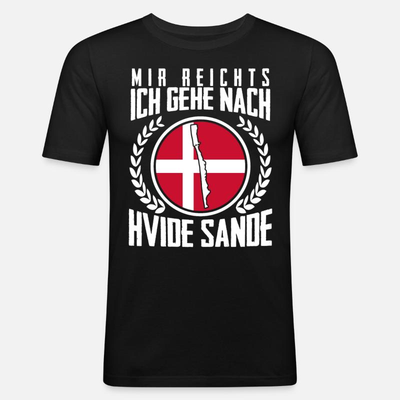 Hvide Sande - Männer Slim Fit T-Shirt - Schwarz