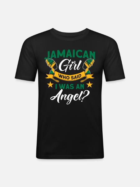 Jamaica Jamaican Flag Gift - Men's Slim Fit T-Shirt - black
