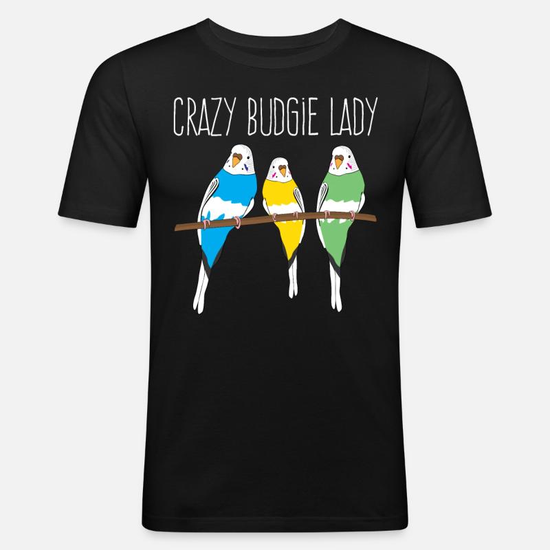 Perruche Budgerigar Lady Budgerigar - T-shirt près du corps Homme - noir