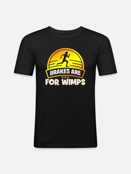Running Marathon Runner Running - Men's Slim Fit T-Shirt - black