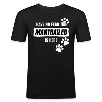 Mantrailing Suchhund Spürhund Mantrailer - Männer Slim Fit T-Shirt - Schwarz - Vorne - Nik (191cm)