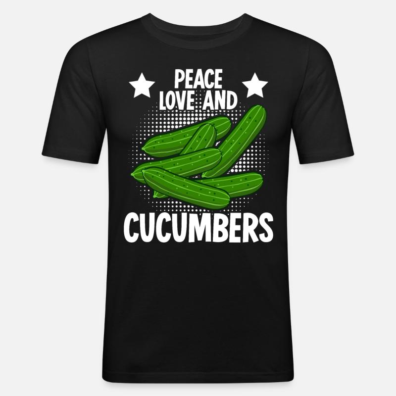 Concombres Concombres Concombre - T-shirt près du corps Homme - noir