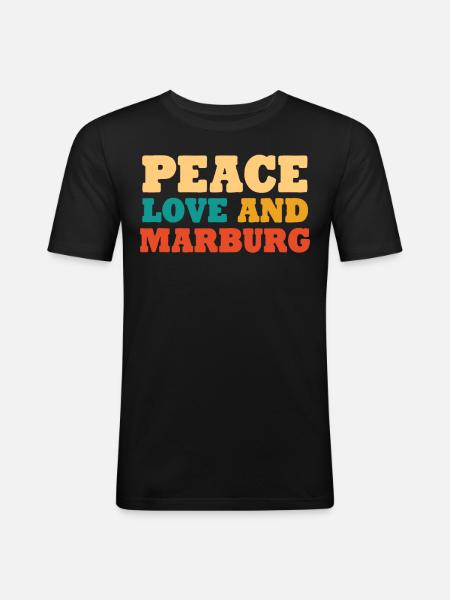 Marburger Marburg - Men's Slim Fit T-Shirt - black