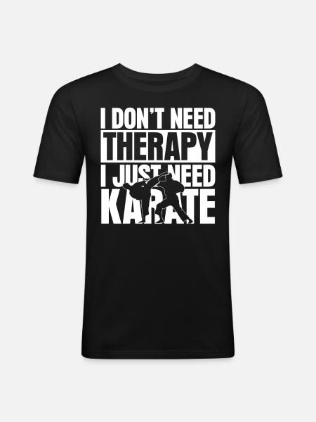 Karate saying karateka - Men's Slim Fit T-Shirt - black