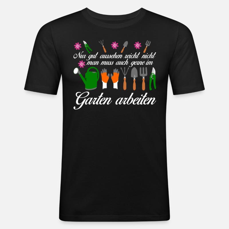 Garten Galabau Galabauer Gärtner - Männer Slim Fit T-Shirt - Schwarz