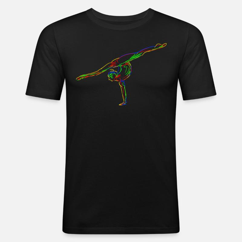 Rhythmic Gymnastics RSG - Männer Slim Fit T-Shirt - Schwarz