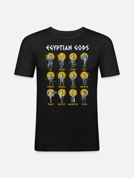 Ancient Egypt Greek Gods Egyptian Mythology - Men's Slim Fit T-Shirt - black