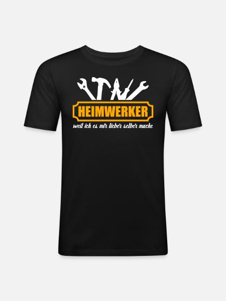 Heimwerken Heimwerker - Männer Slim Fit T-Shirt - Schwarz