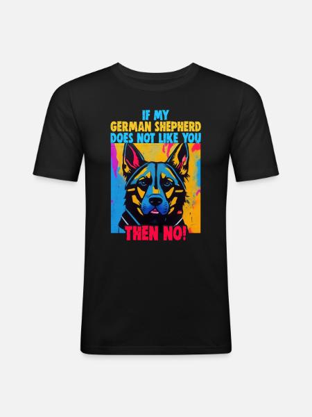 Dogs German Shepherd Dog lovers - Men's Slim Fit T-Shirt - black