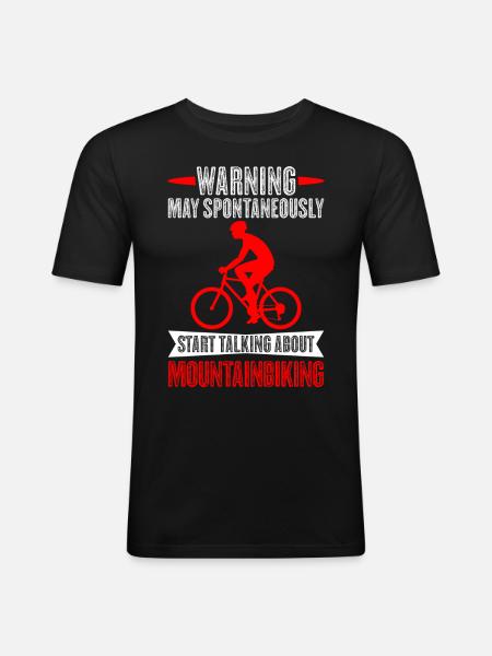 Mountain biking downhill mountain bikers - Men's Slim Fit T-Shirt - black