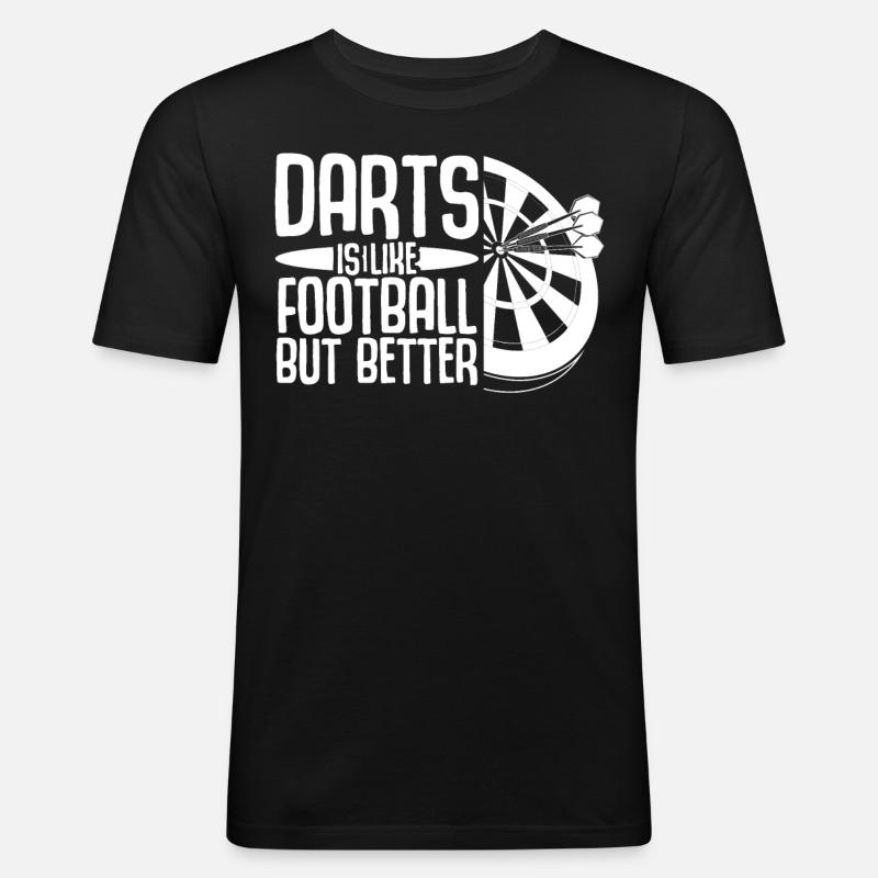 Darts Dartboard Dart - Männer Slim Fit T-Shirt - Schwarz