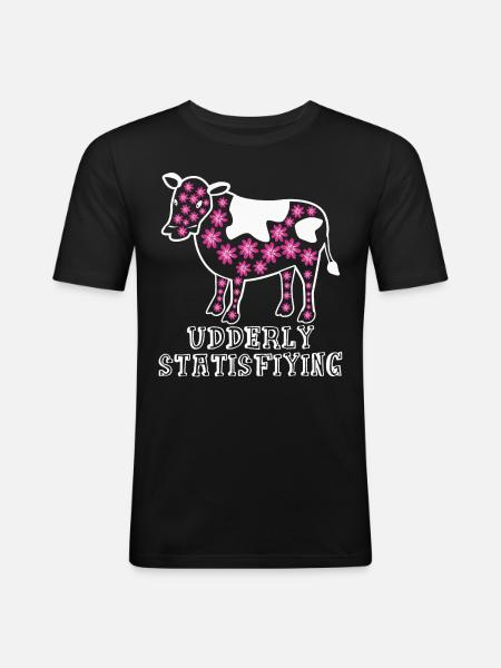Cow Farmer Farmer Cows - Men's Slim Fit T-Shirt - black