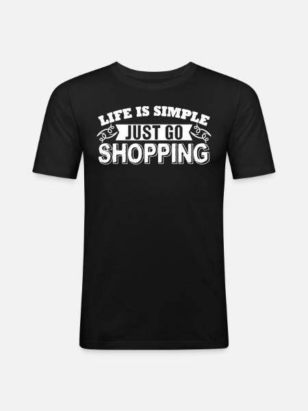 Go Shopping - Men's Slim Fit T-Shirt - black