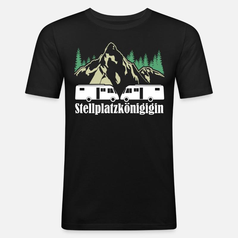 Wohnmobil Camping Camper Wohnmobile - Männer Slim Fit T-Shirt - Schwarz