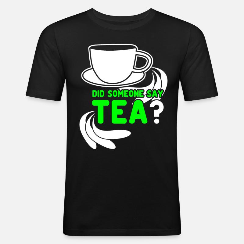 Teetrinker Tee Tasse Teebeutel Teetasse - Männer Slim Fit T-Shirt - Schwarz