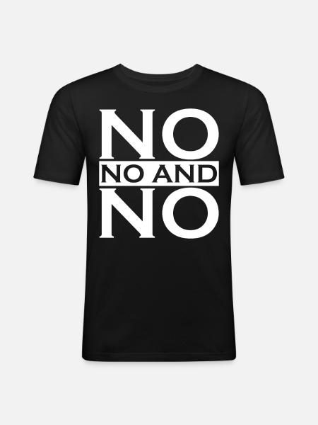 No Protest Rejection - Men's Slim Fit T-Shirt - black
