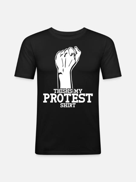 Protest Rejection No No - Men's Slim Fit T-Shirt - black
