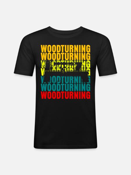 Woodturning bench woodturning - Men's Slim Fit T-Shirt - black