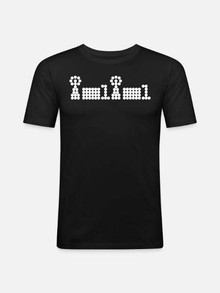 Amateur Radio Pixel Graphic Radio - Men's Slim Fit T-Shirt - black