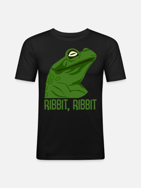 funny frog - Men's Slim Fit T-Shirt - black