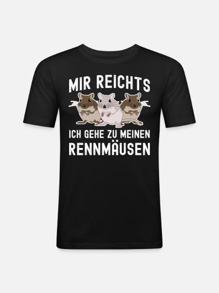 Rennmaus Rennmäuse - Männer Slim Fit T-Shirt - Schwarz