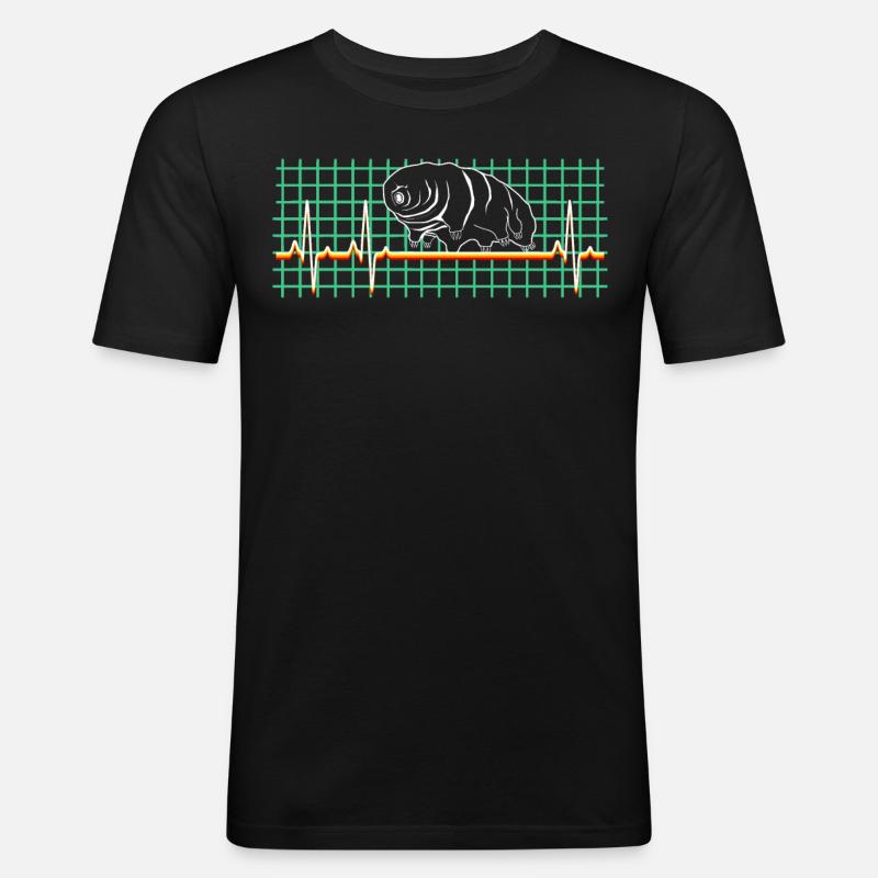 Tardigrade Wasserbär Bärtierchen - Männer Slim Fit T-Shirt - Schwarz