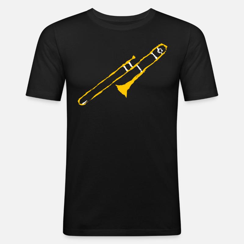 Trombone Trombonist Orchestra Trombones - Men's Slim Fit T-Shirt - black