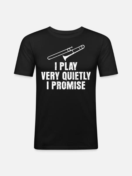 Trombone Trombones Music Trombonist - Men's Slim Fit T-Shirt - black