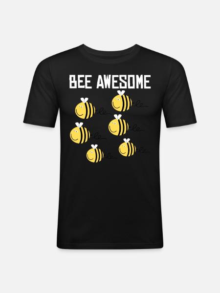 Bees Awesome Honey Bees Bee - Men's Slim Fit T-Shirt - black