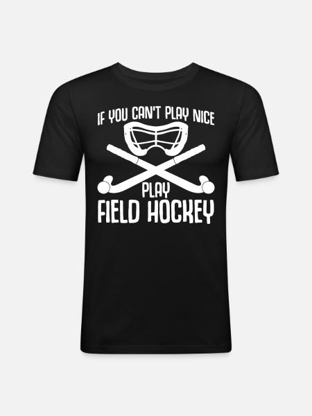 Field hockey players - Men's Slim Fit T-Shirt - black