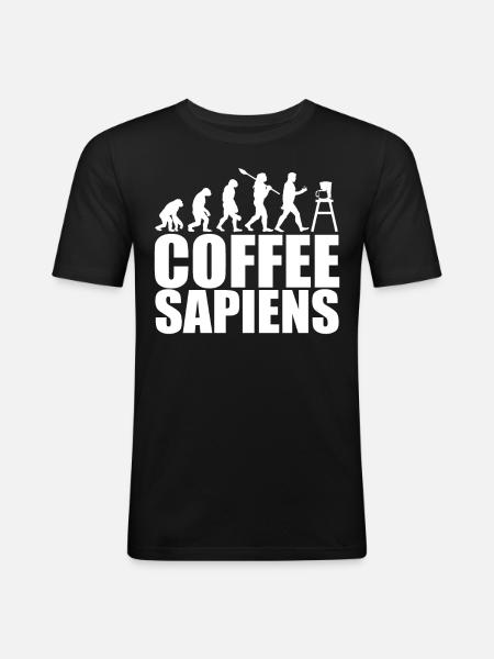 Coffee Sapiens - Men's Slim Fit T-Shirt - black