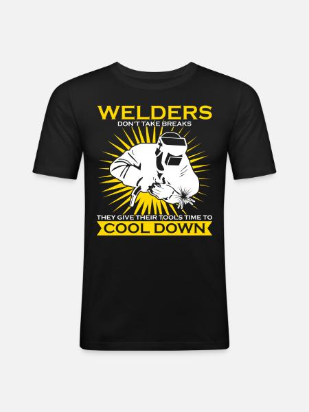 Welder saying welding - Men's Slim Fit T-Shirt - black