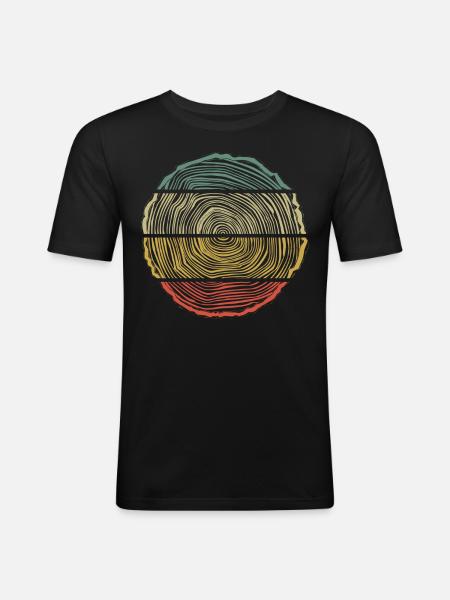 Charpentier rétro bois Charpentier bûcheron - T-shirt près du corps Homme - noir