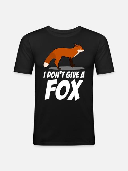 Fox joke for foxes - Men's Slim Fit T-Shirt - black