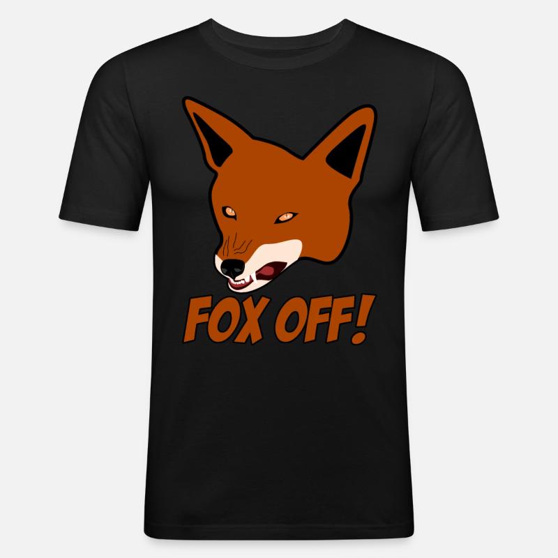 Fox foxes - Men's Slim Fit T-Shirt - black