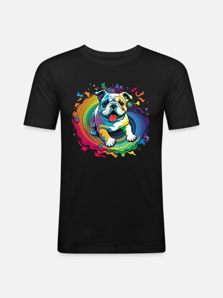 Bulldog dog saying Bulldog owner - Men's Slim Fit T-Shirt - black