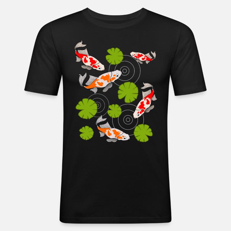 Koi Carp Pond Kois - Men's Slim Fit T-Shirt - black