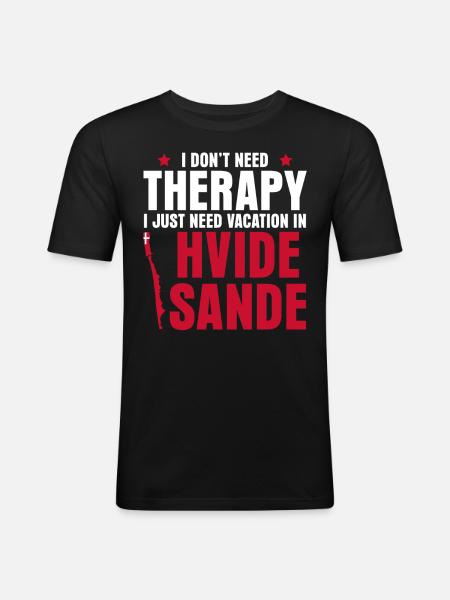 Hvide Sande Holidays Denmark - Men's Slim Fit T-Shirt - black