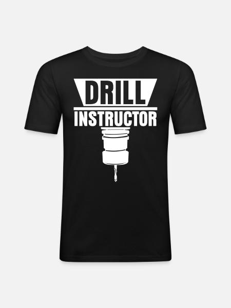Chipper Drill Milling Cutter - Men's Slim Fit T-Shirt - black