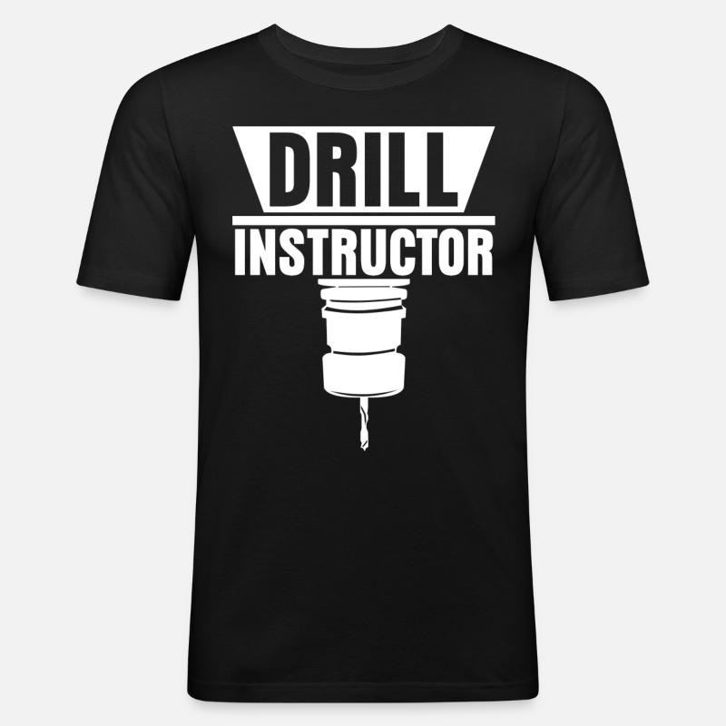 Chipper Drill Milling Cutter - Men's Slim Fit T-Shirt - black