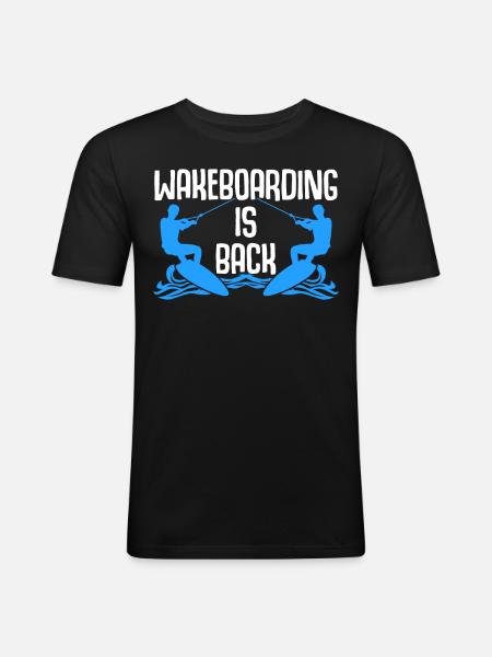 Wakeboarding is back - Männer Slim Fit T-Shirt - Schwarz
